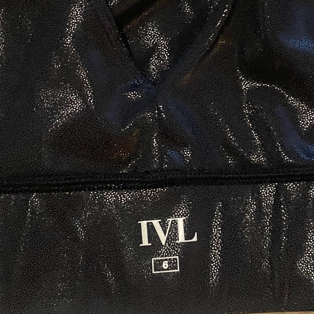 Black Shiny Camisole with Textured Sheen